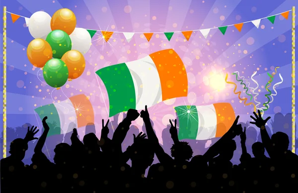 Celebración Nacional Vector Irlanda — Vector de stock