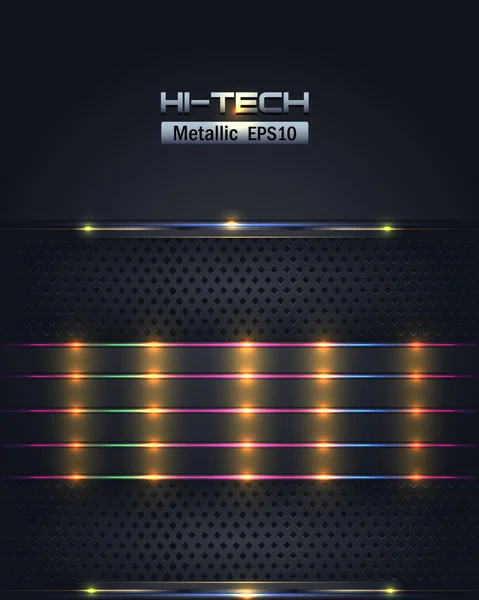 Hi-Tech kovové pozadí vektorová design — Stockový vektor