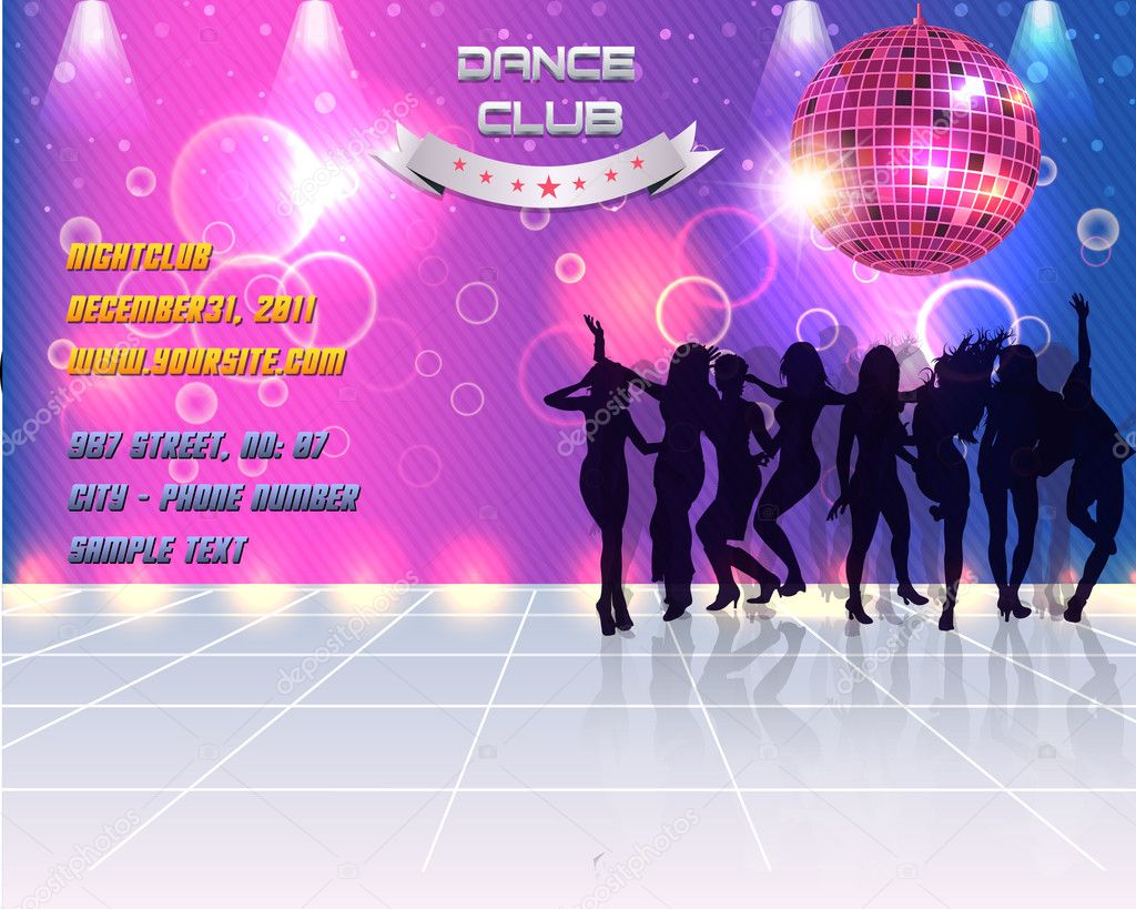 Dance Party Banner Background Flyer Templates Vector Design
