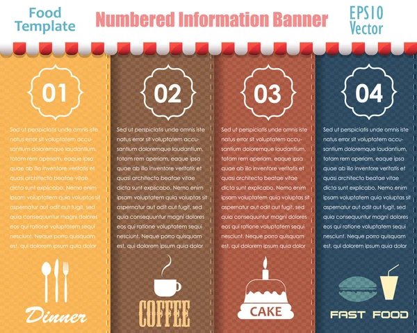 Vector Background Number Options Banner Card — Stock Vector