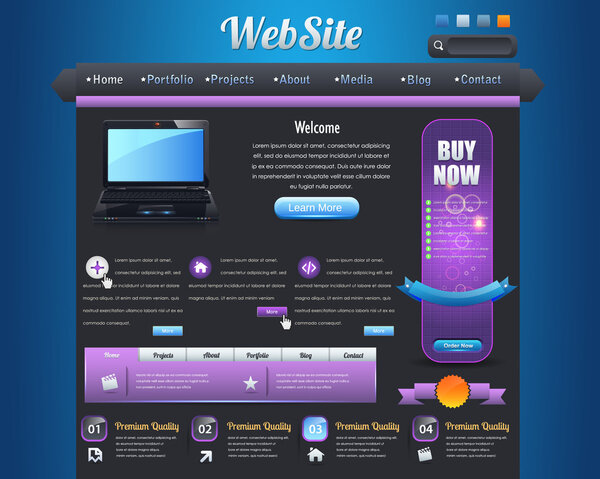 Website Template Vector Design