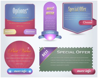 Web banner vektör set