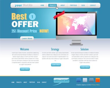 iş tarzı Web sitesi tasarım vektör öğeleri