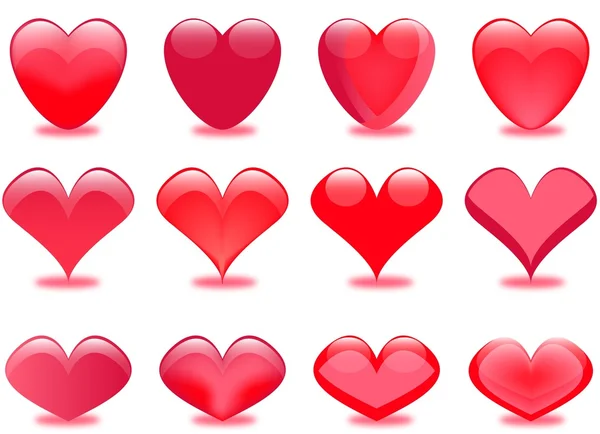 Heart set — Stock Vector