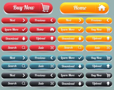 düğme kümesi Web elemanları vektör