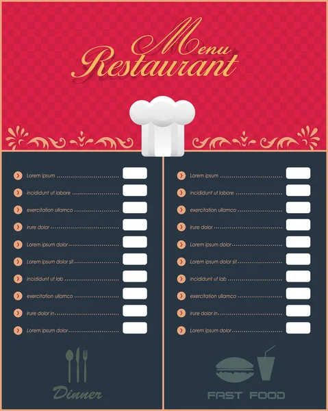 Restoran Menü vektör tasarımı