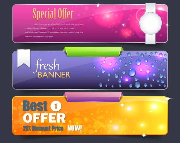 Web banner sjabloonontwerp vector — Stockvector