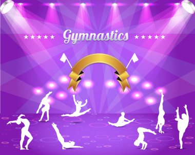 jimnastik Tema vektör tasarımı