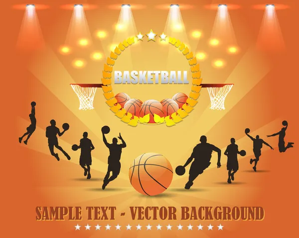 Basquetebol tema Vector Design — Vetor de Stock