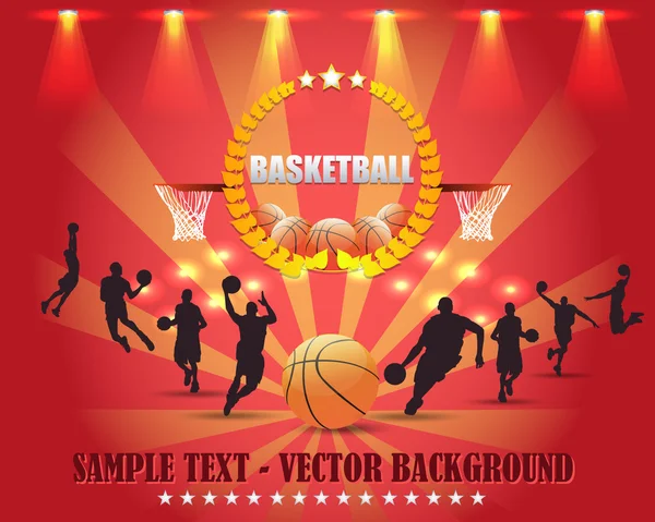 Antecedentes abstratos Basketball Vector Design — Vetor de Stock