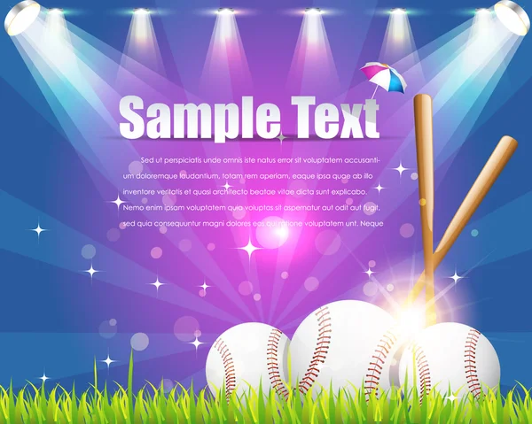 Baseball téma lesklé sky vektorový design — Stockový vektor