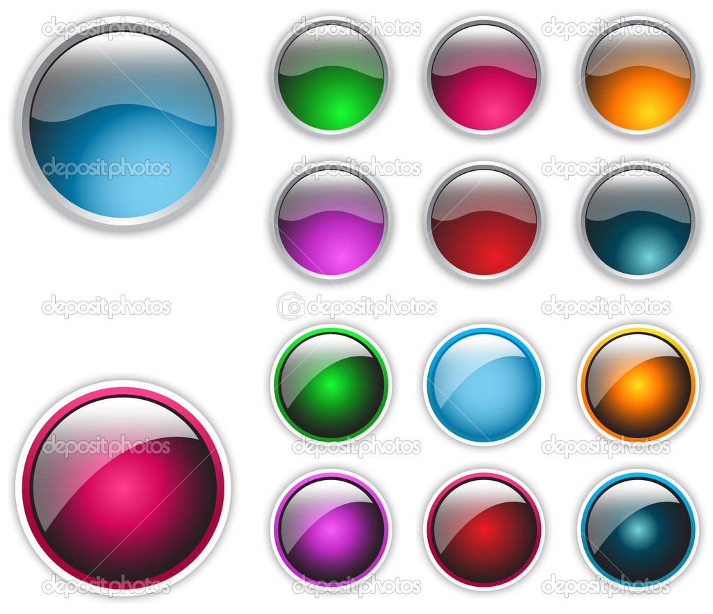 Web elements shiny vector button