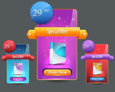 Web banner şablon vektör tasarımı