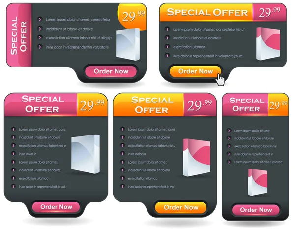 Web banner vector set — Stockvector