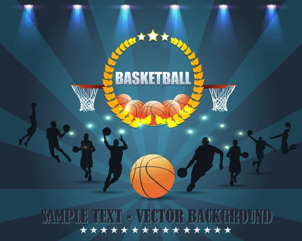 Antecedentes abstratos Basketball Vector Design — Vetor de Stock