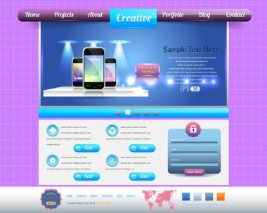 Web sitesi tasarım vektör öğeleri
