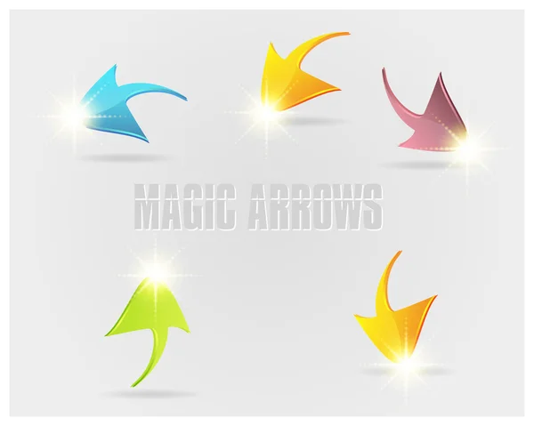 Flecha mágica - elementos de diseño vectorial — Vector de stock