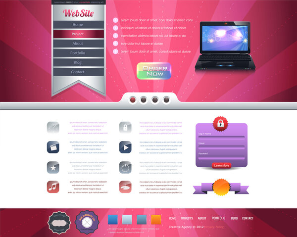 Website design Business Style vector elements