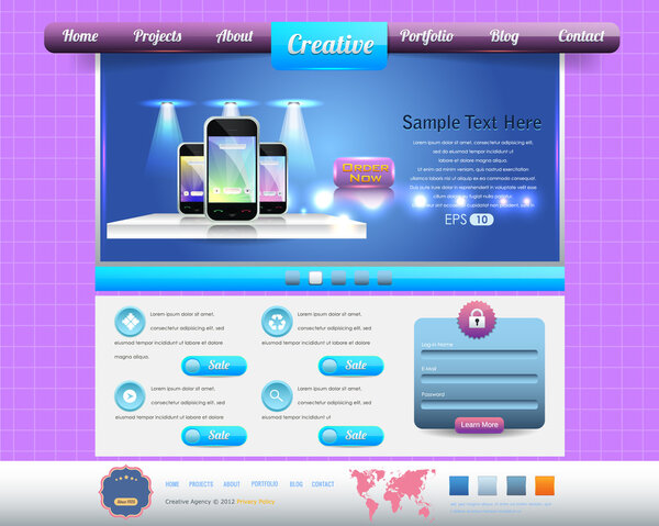 Website design vector elements