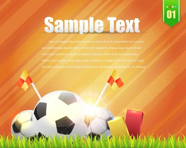 Football Background Template Design — Stock Vector