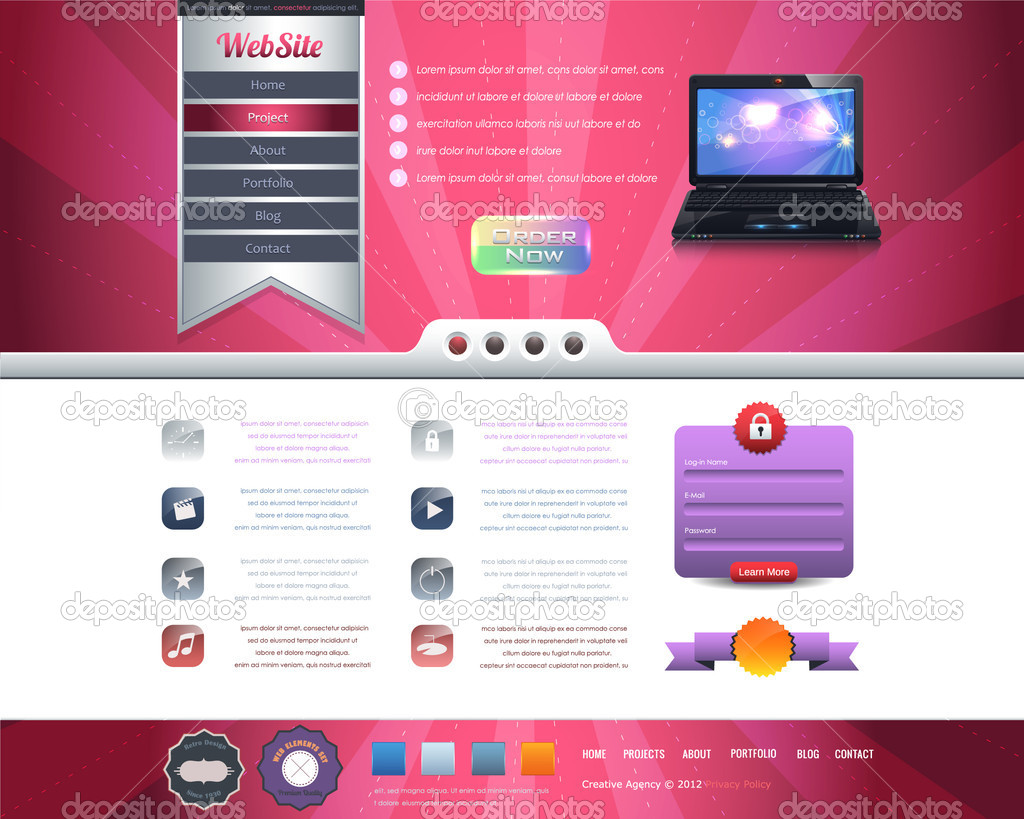 Website design Business Style vector elements