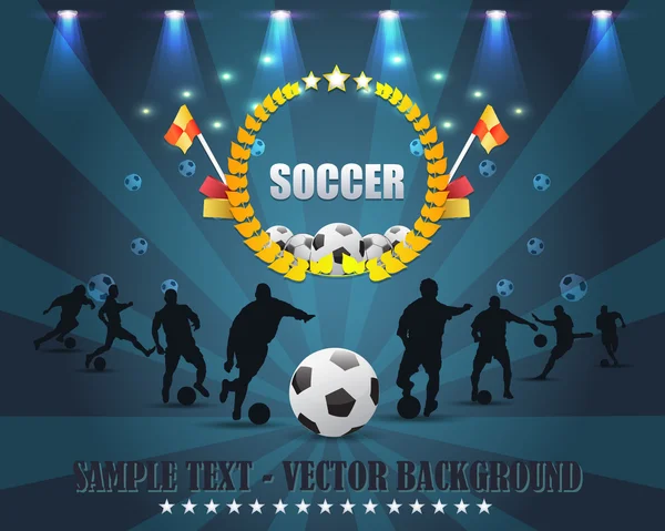 Soccer Shield Vector Design — Stock Vector