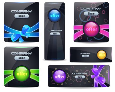 Web banner set - Hediyelik vektör
