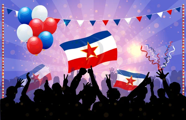 全国庆祝矢量南斯拉夫 — 图库矢量图片