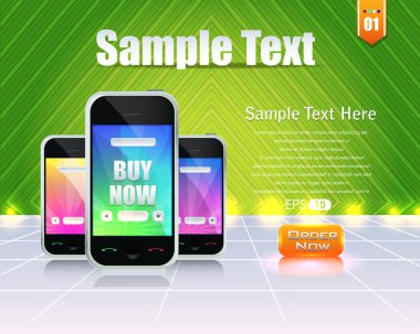 Banner şablon iş yeşil tarzı vektör tasarımı