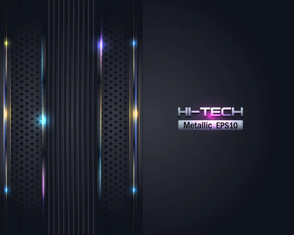 Hi-Tech kovové pozadí vektorová design — Stockový vektor