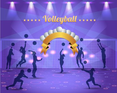 arka plan Voleybol vektör tasarımı