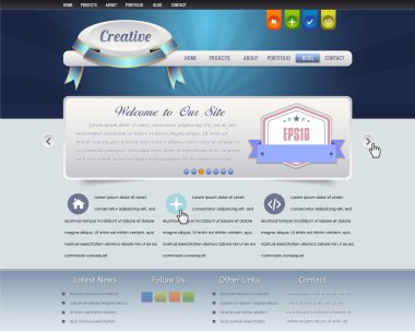 Web sitesi tasarım vektör öğeleri