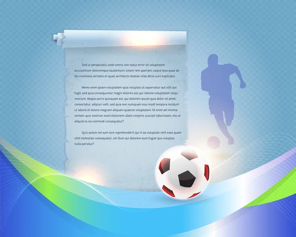 Soccer vieux fond de papier — Image vectorielle