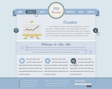 Web sitesi tasarım vektör öğeleri