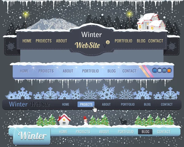 Web Elements Vector Header & Set — стоковый вектор