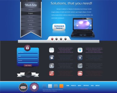 İş Tema Web tasarım vektör öğeleri