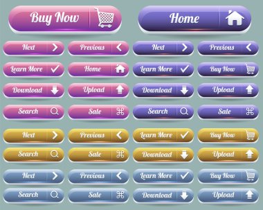 vektör web düğme kümesi