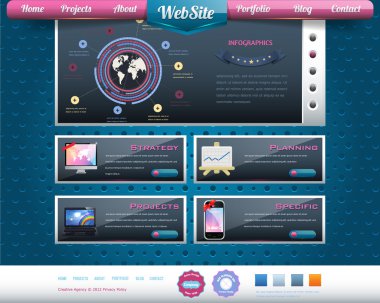 Web sitesi tasarım vektör öğeleri