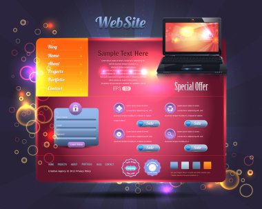 Web sitesi tasarım vektör öğeleri