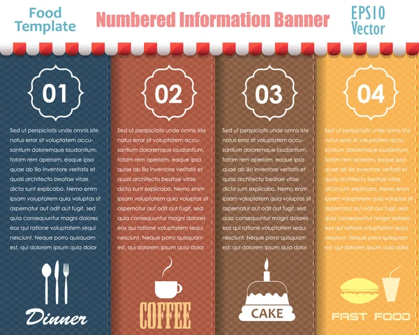 Vector Background Number Options Banner & Card — Stock Vector