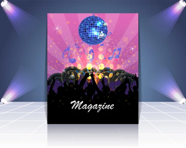 Magazine Dance Club Flyer modello vettoriale — Vettoriale Stock