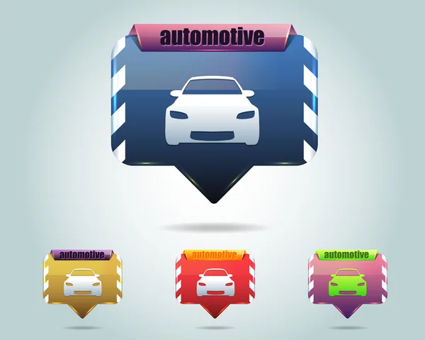 Automotive Icon Button Vector Design Bunt — Stockvektor