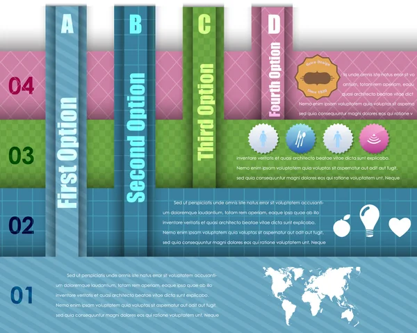 Options de numéro de fond vectoriel Bannière et carte — Image vectorielle