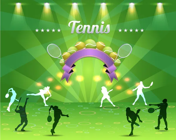 テニスの盾のベクトルのデザイン — ストックベクタ