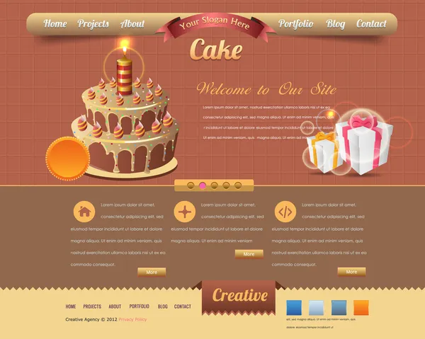 Vintage Web tasarım vektör öğeleri