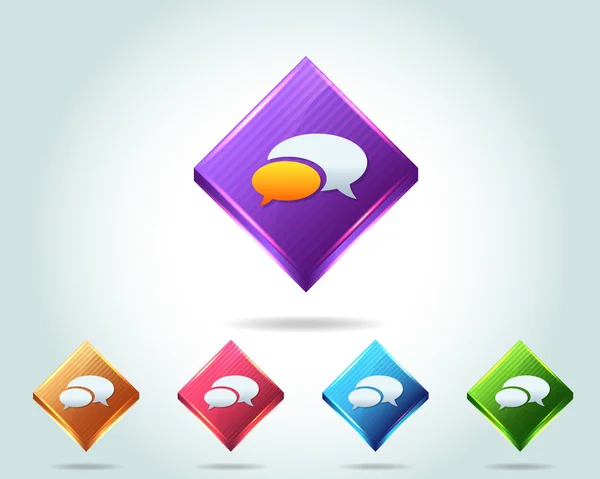 3d Diamond Multicolored Support Vector Icon — Stock Vector