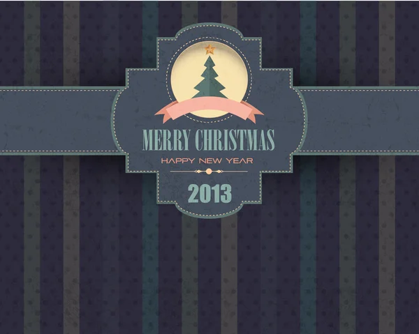 Merry Christmas and Happy New Year Dark Background — Stock Vector