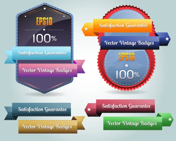 Vintage Badges Vektor Design — Stockvektor