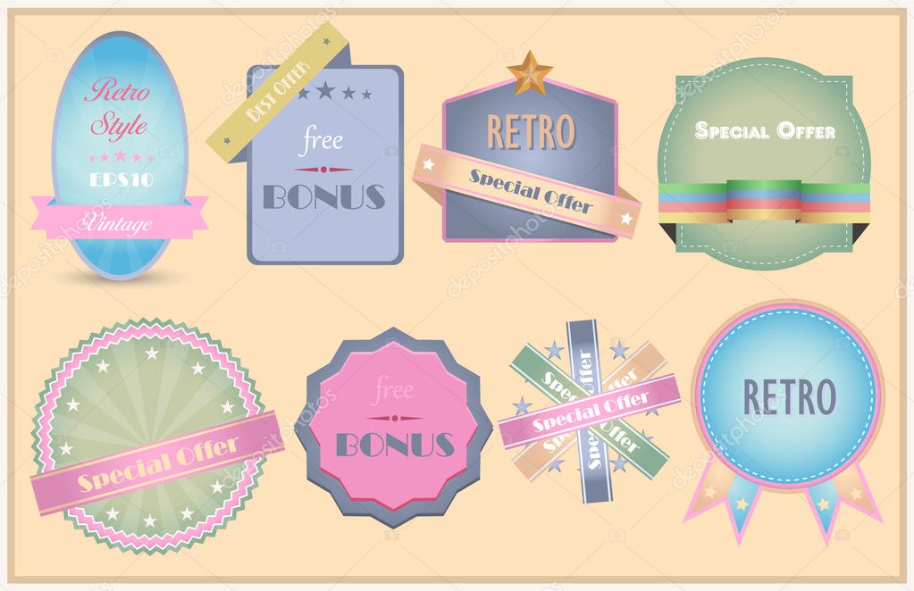 Premium Retro Label Vector Design Stock Vector by ©VectorWeb 14834163