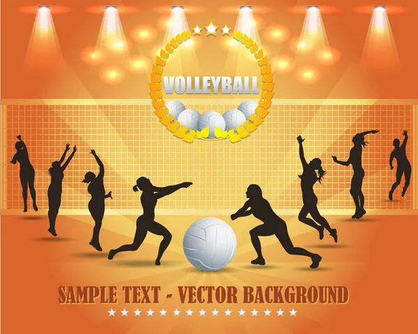 Astratto sfondo pallavolo vettoriale design — Vettoriale Stock